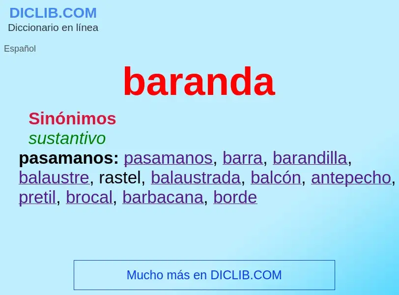 O que é baranda - definição, significado, conceito