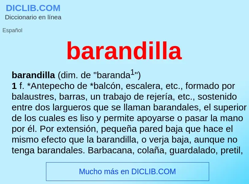 What is barandilla - definition