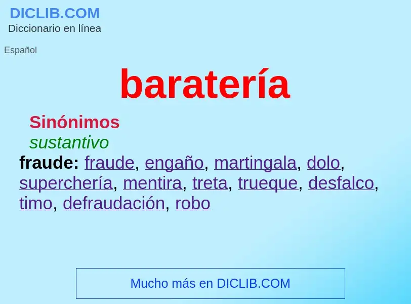 O que é baratería - definição, significado, conceito