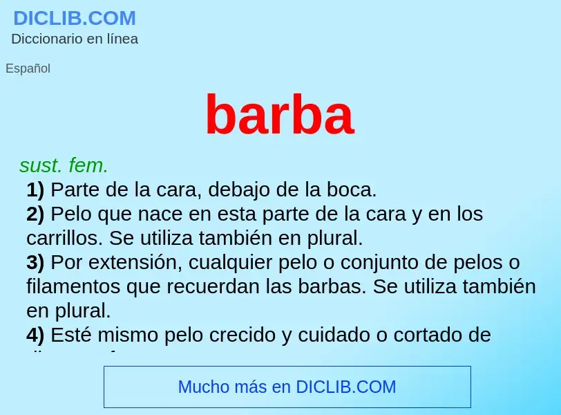 What is barba - meaning and definition