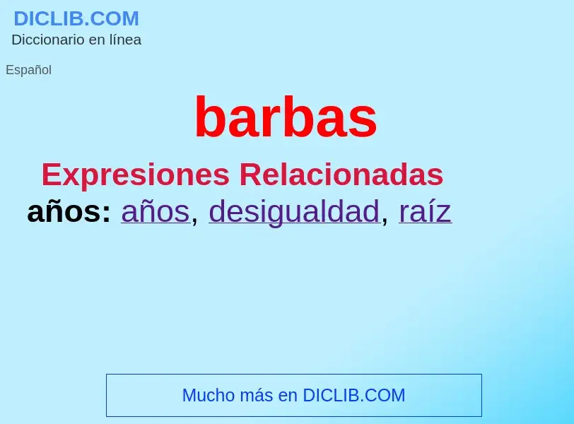 What is barbas - meaning and definition