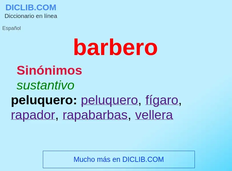 Wat is barbero - definition