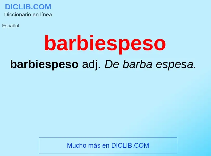 O que é barbiespeso - definição, significado, conceito