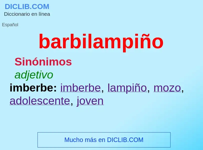 What is barbilampiño - definition