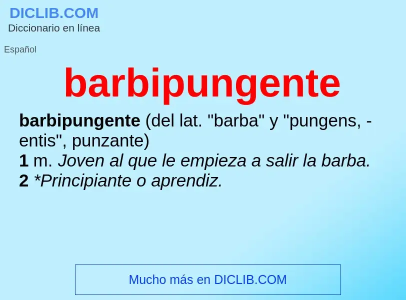 Что такое barbipungente - определение