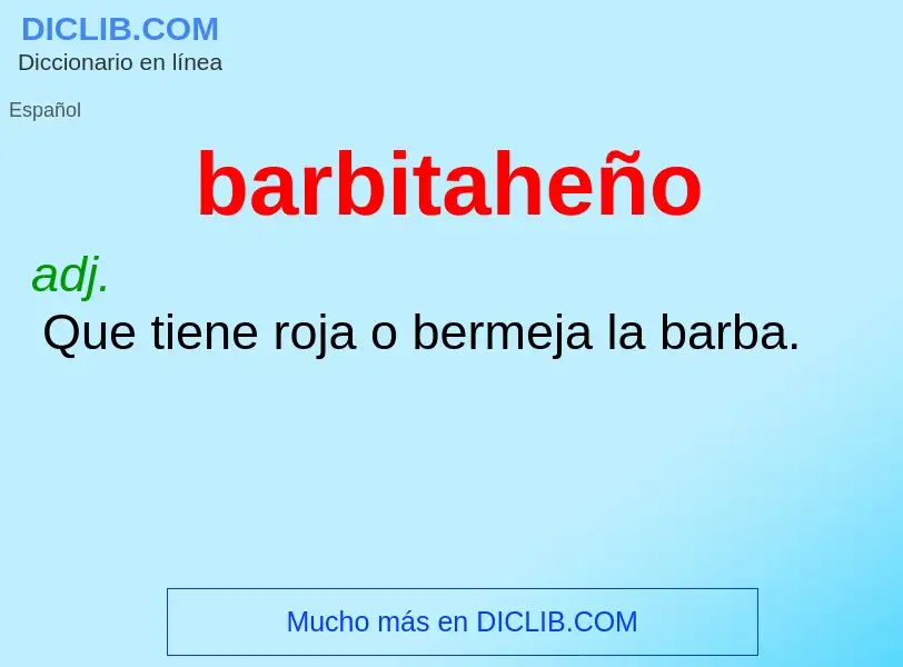 What is barbitaheño - meaning and definition