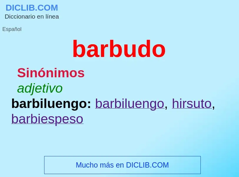 What is barbudo - meaning and definition