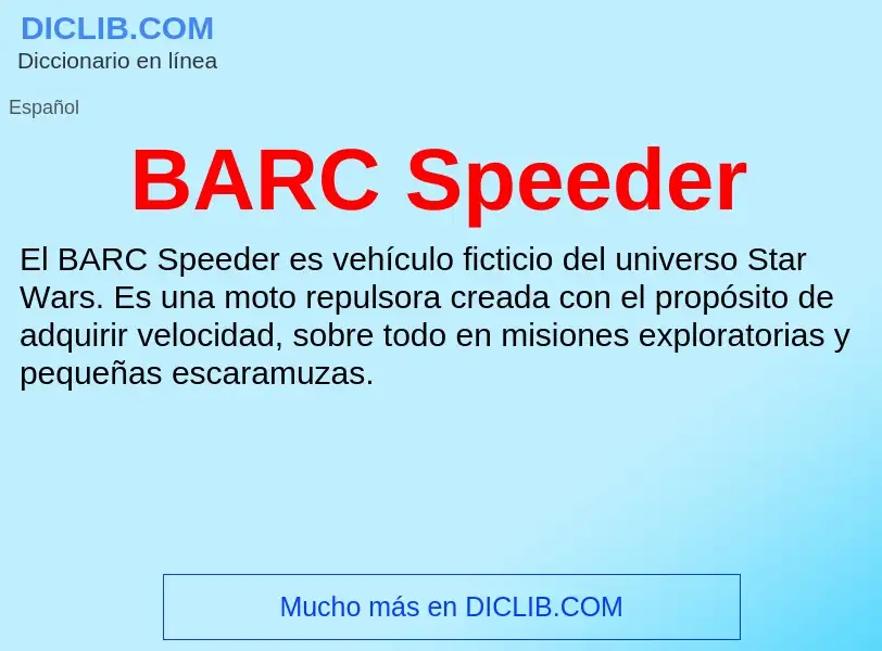 What is BARC Speeder - definition