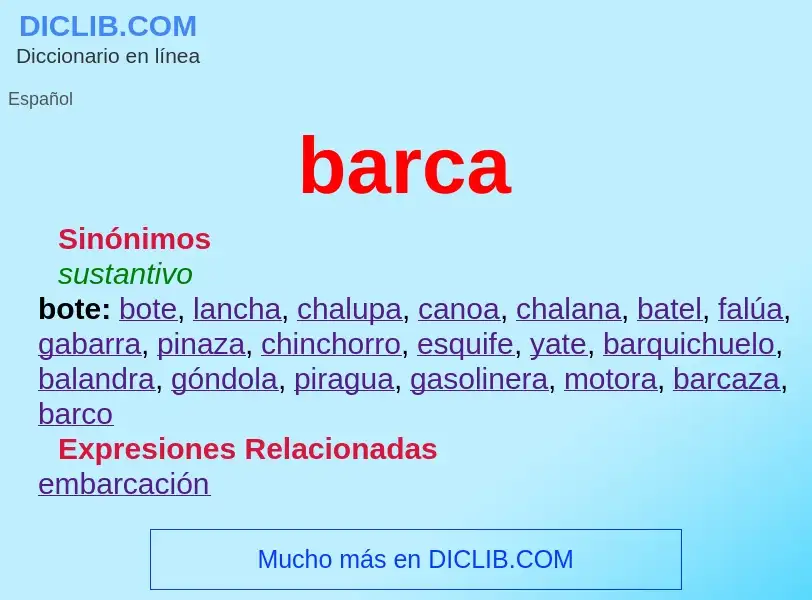 Was ist barca - Definition