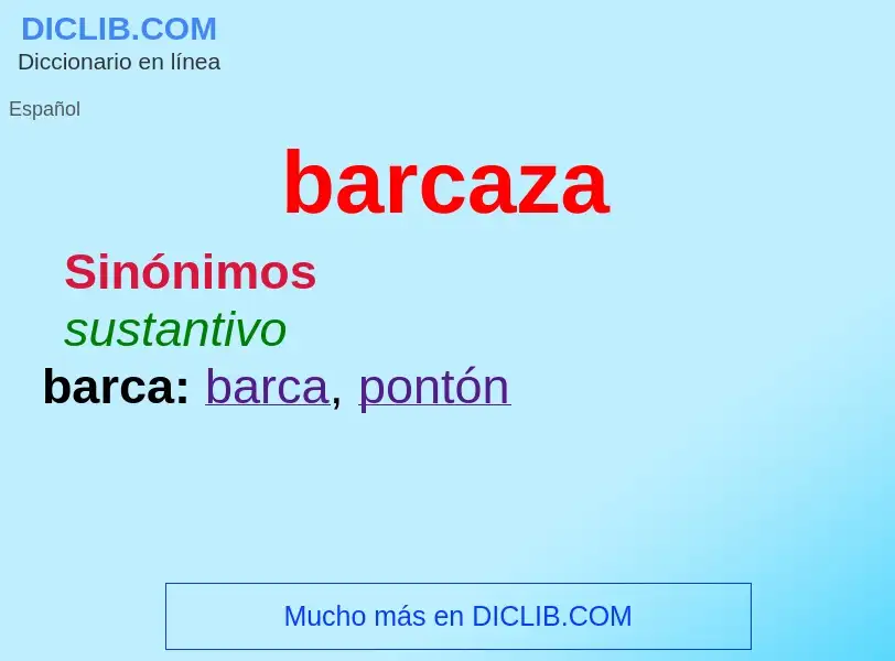 What is barcaza - definition