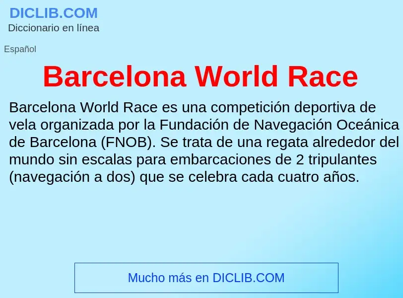 What is Barcelona World Race - meaning and definition