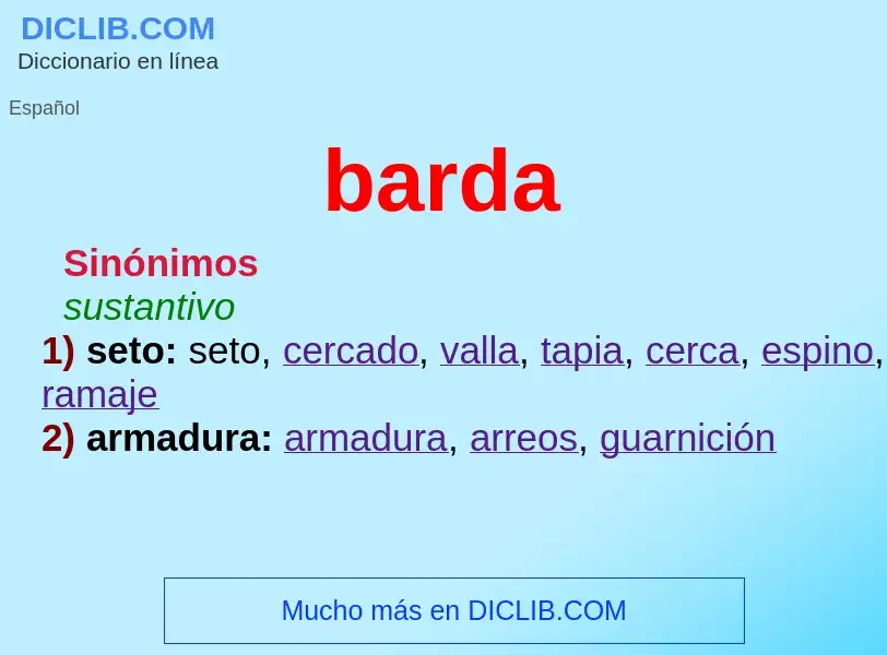 Was ist barda - Definition