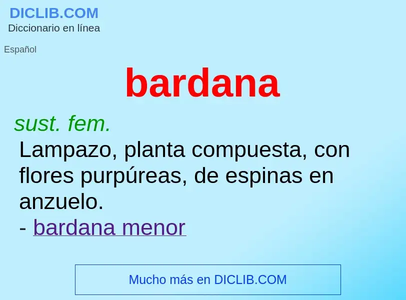 What is bardana - meaning and definition