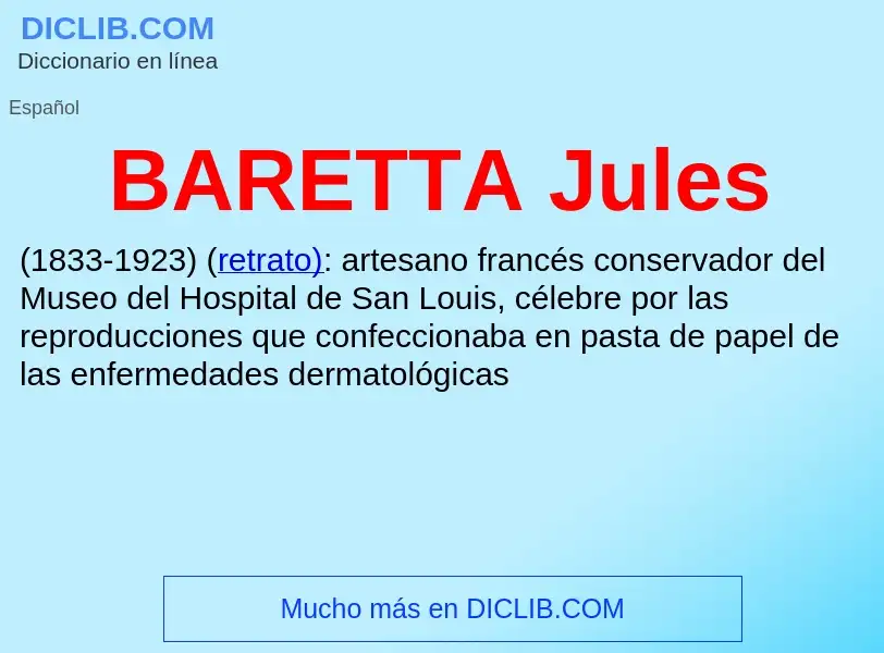 What is BARETTA Jules - definition