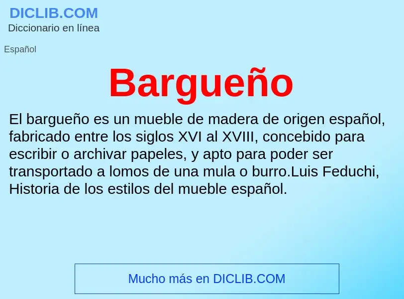 Wat is Bargueño - definition