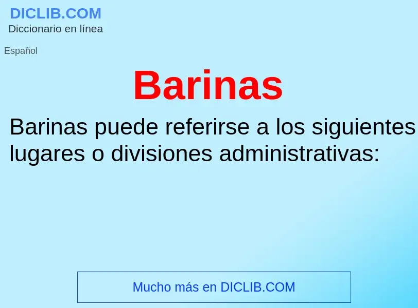 Wat is Barinas - definition