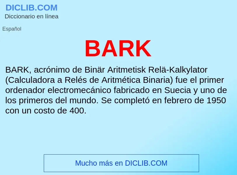 What is BARK - definition