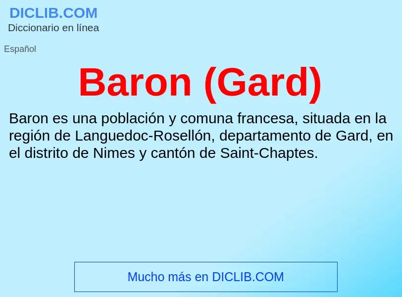 Che cos'è Baron (Gard) - definizione