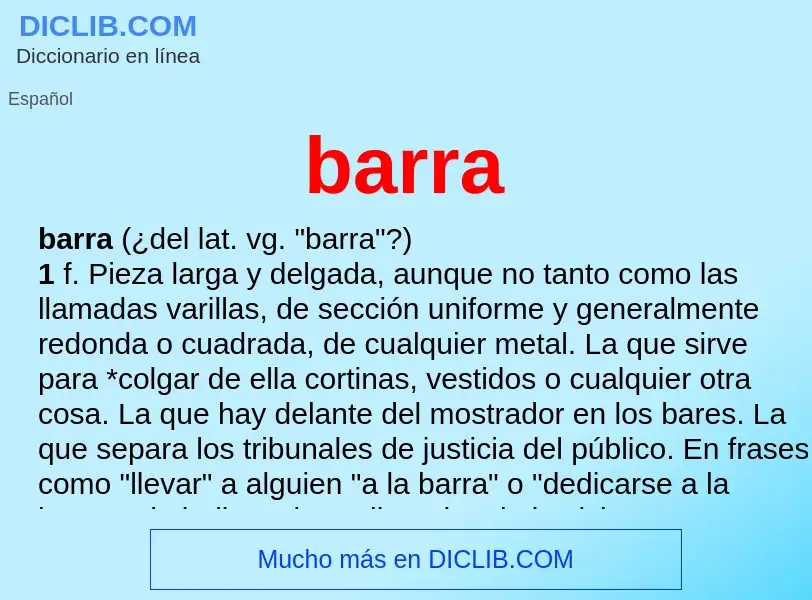 What is barra - definition