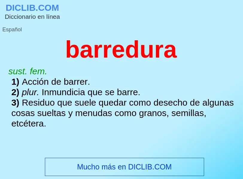 What is barredura - definition