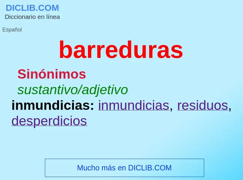 What is barreduras - meaning and definition