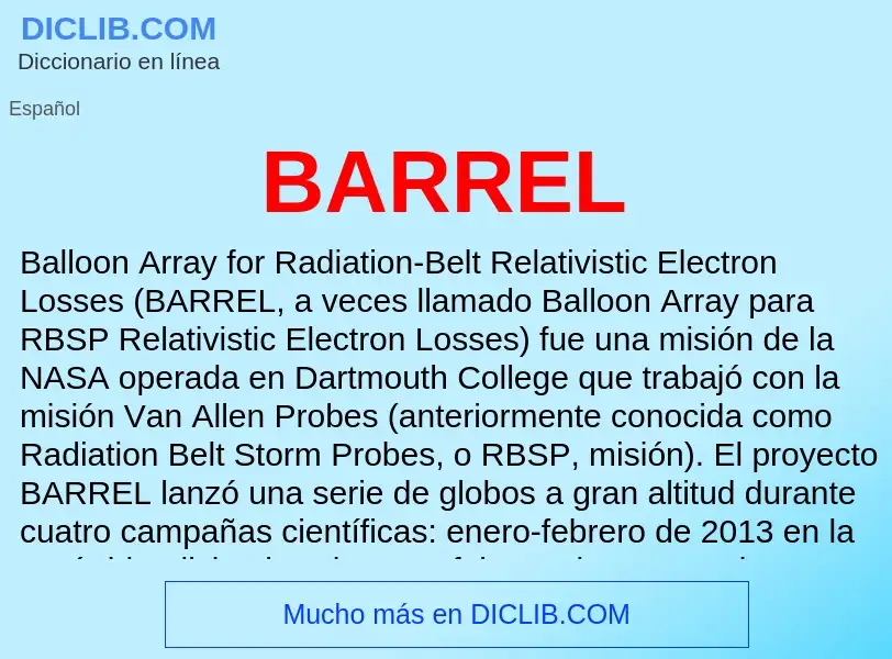 What is BARREL - definition