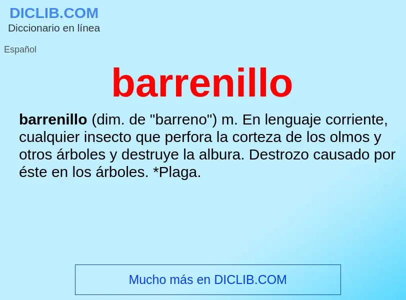 What is barrenillo - definition