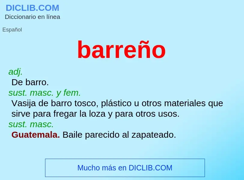 What is barreño - definition