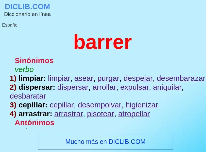 O que é barrer - definição, significado, conceito