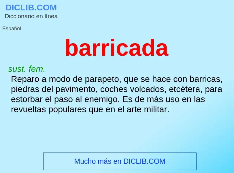 Was ist barricada - Definition