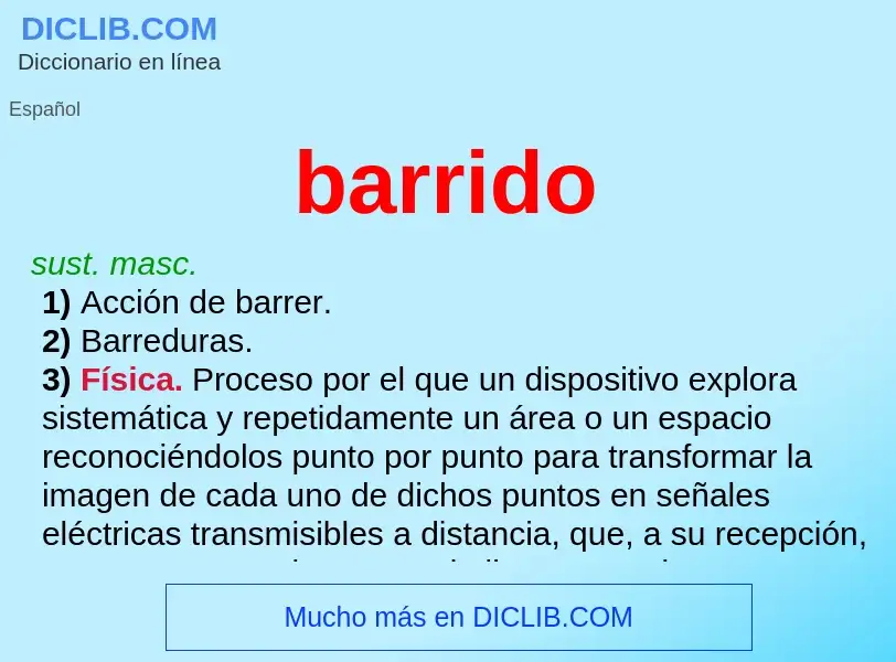 O que é barrido - definição, significado, conceito