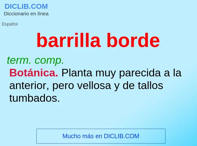 Wat is barrilla borde - definition