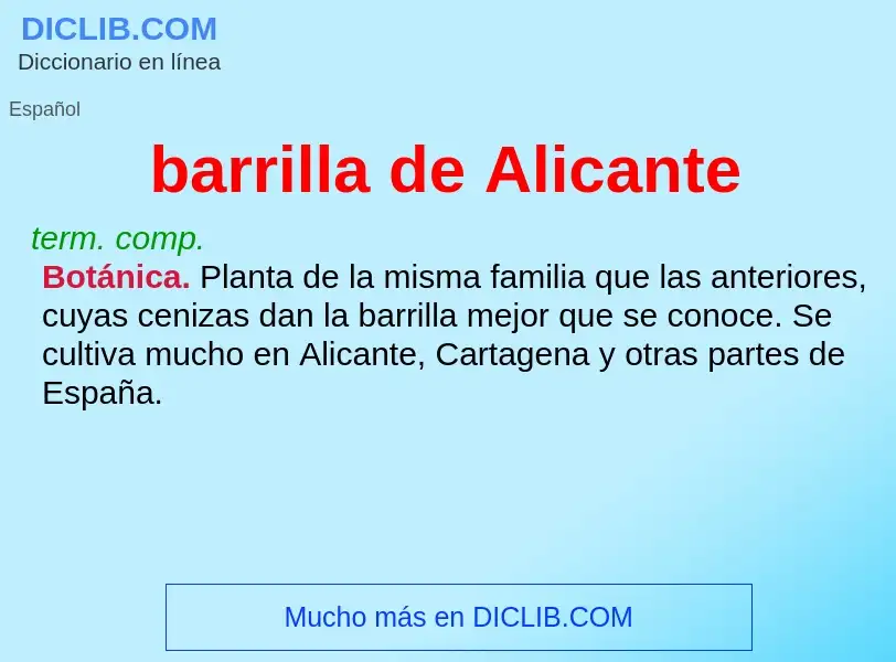 Wat is barrilla de Alicante - definition