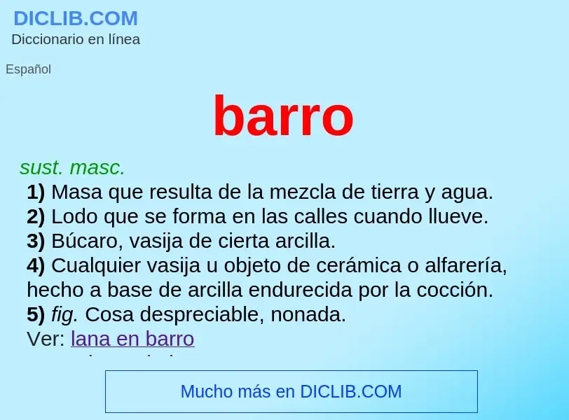 O que é barro - definição, significado, conceito