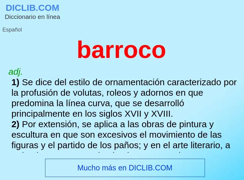 What is barroco - meaning and definition