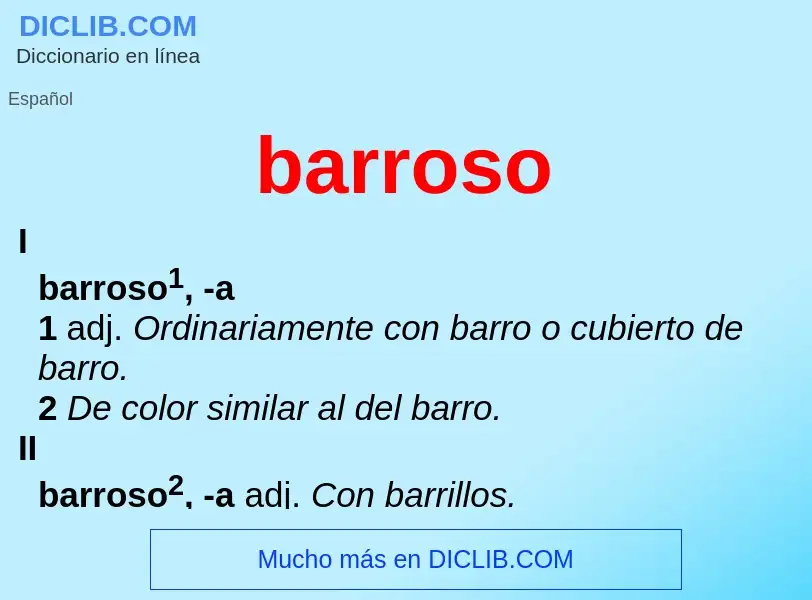 What is barroso - meaning and definition