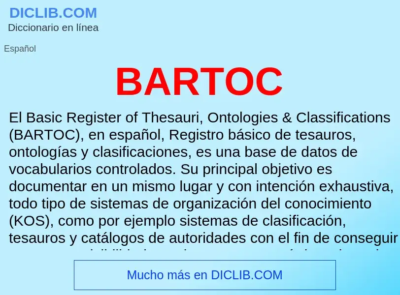 What is BARTOC - definition