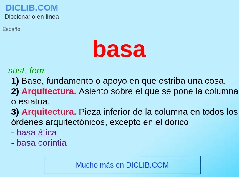 O que é basa - definição, significado, conceito