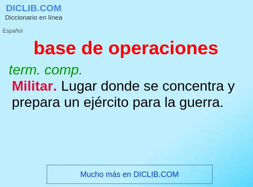 What is base de operaciones - definition