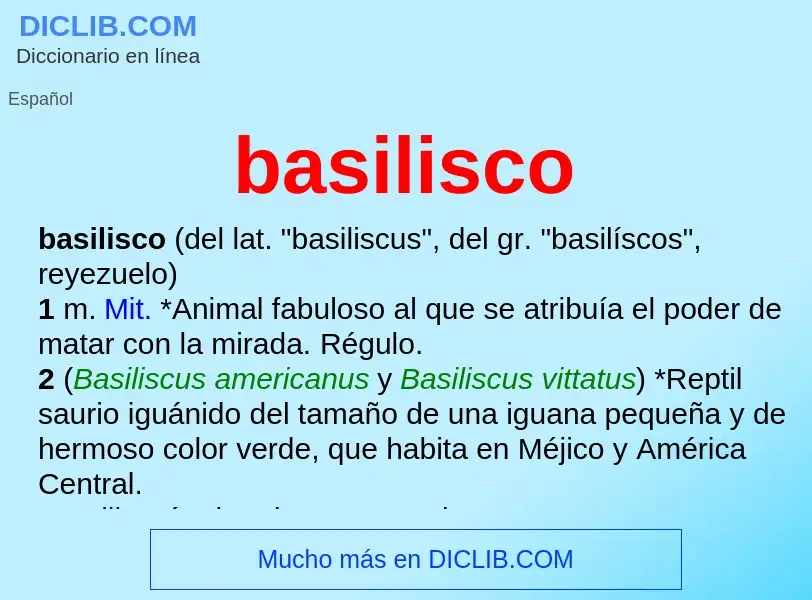 Wat is basilisco - definition