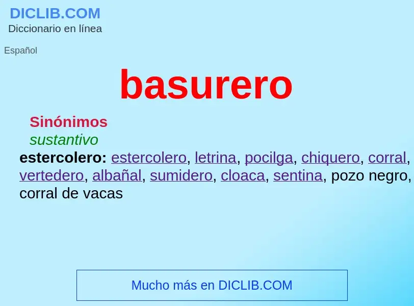 What is basurero - definition