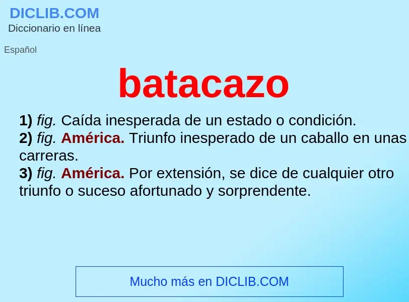 Was ist batacazo - Definition