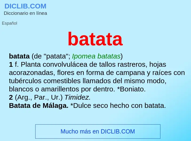 What is batata - definition