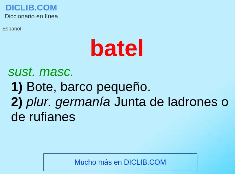 O que é batel - definição, significado, conceito