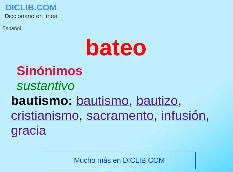 What is bateo - definition