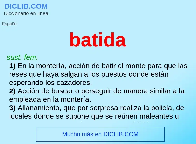 O que é batida - definição, significado, conceito