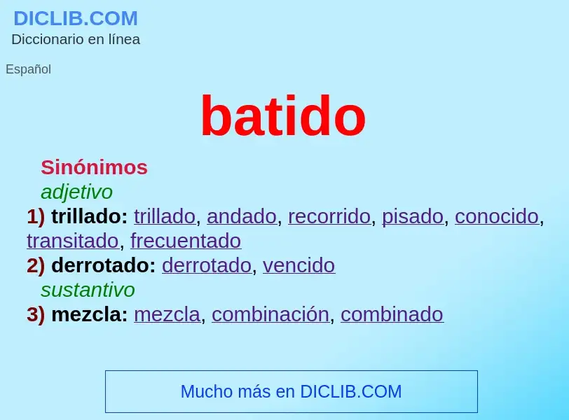 What is batido - definition