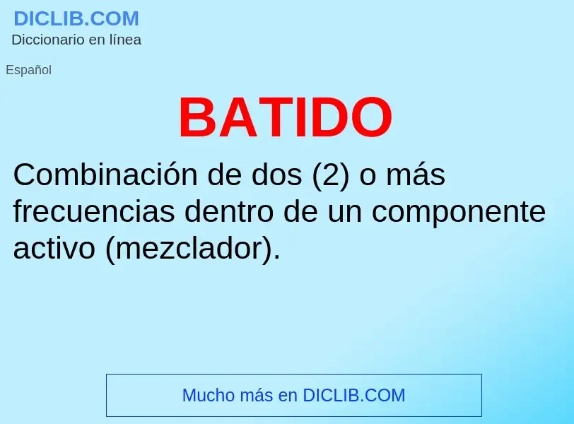 What is BATIDO - meaning and definition