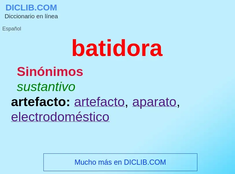 O que é batidora - definição, significado, conceito