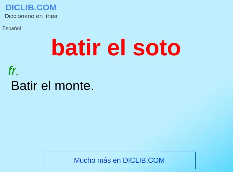 What is batir el soto - definition